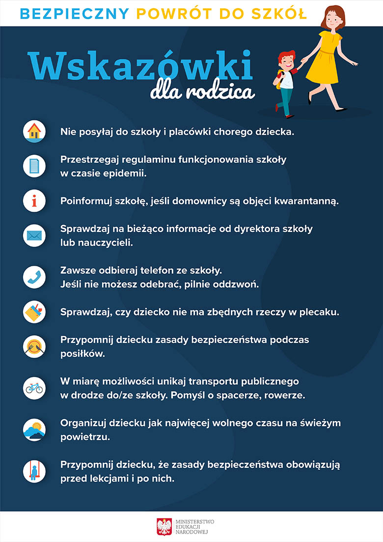 zasady bezpiecznego powrotu do szkół