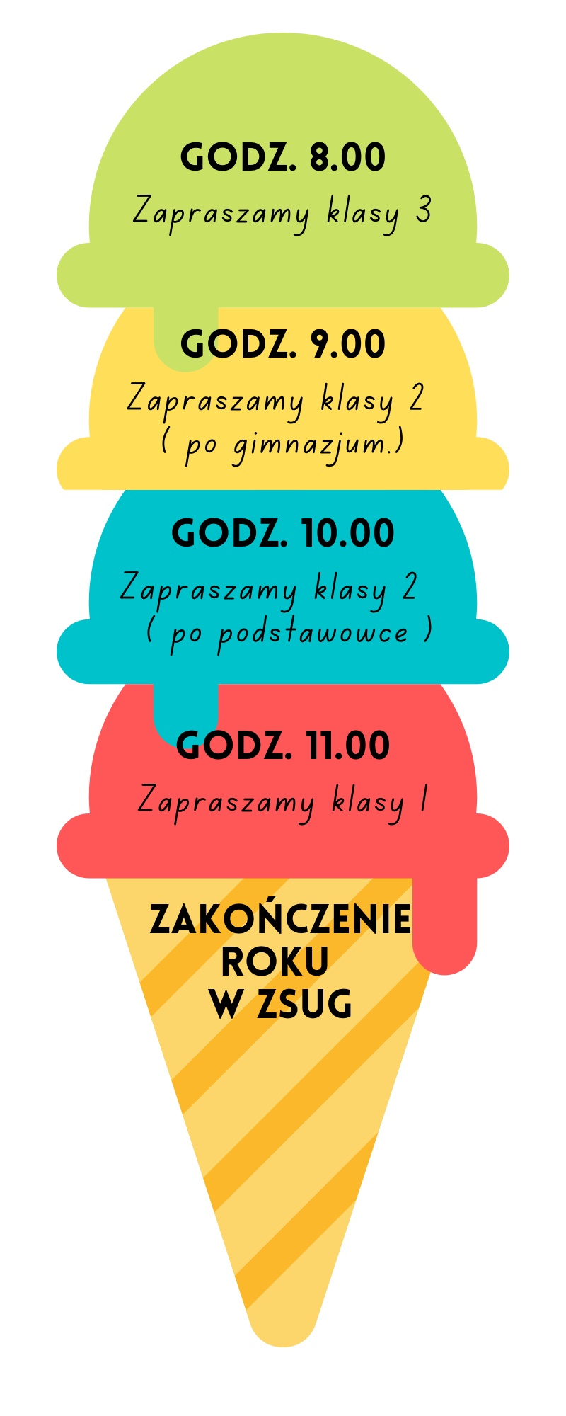 Rozkład jazdy na 25.06. 2021 r.- Zakończenie roku szkolnego w ZSUG.