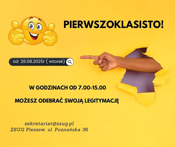informacja dla klas pierwszych legitymacje
